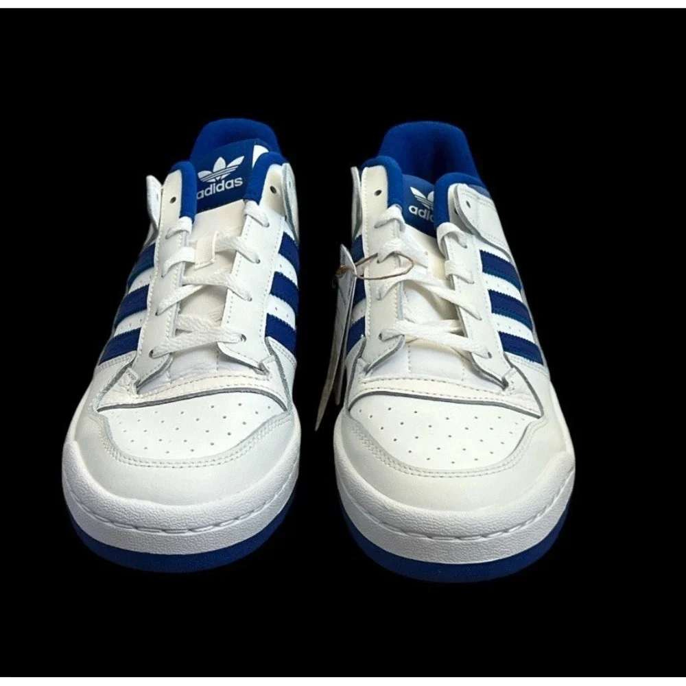 Size 10 - Adidas Forum CL Low White Royal Blue